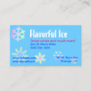 Recherche de saveur cartes visite Crème glacée
