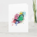 Recherche de joueur de rugby vœux cartes Aquarelle