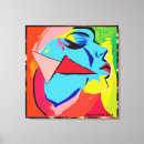 Recherche de visage abstrait toiles Dynamique