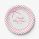 Recherche de damier assiettes en papier Rose