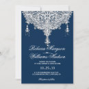 Recherche de dentelle bleu marine invitations Blanc