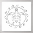 Recherche de tortue tribal art Tortue de mer