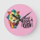 Recherche de lion coloré horloges Géométrique