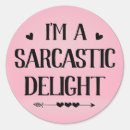 Recherche de sarcasme autocollants Rose