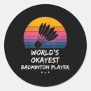 Recherche de de badminton autocollants Joueur