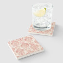 Recherche de motif floral vintage dessous de verres Rose