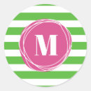 Recherche de rayures vertes autocollants Monogramme