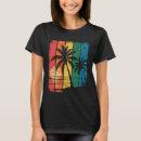 Recherche de océan au coucher du soleil tshirts Palmier