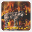 Recherche de loup et arbres autocollants Animaux