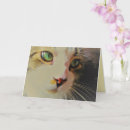 Recherche de chat avec les yeux verts vœux cartes Pour elle