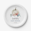 Recherche de floral baby shower assiettes Un peu citrouille