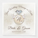 Recherche de anneau de mariage serviettes Monogramme