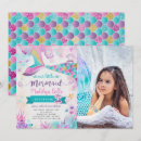 Recherche de sirène anniversaire invitations Bébé fille