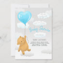 Recherche de baby shower garçon invitations Ours en peluche