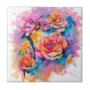 Recherche de bouquet rose carreaux Aquarelle