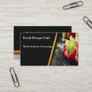 Recherche de gourmet cartes visite Café