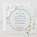 Recherche de blue floral bridal shower invitations Élégant