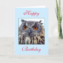 Recherche de hibou anniversaire cartes Oiseau
