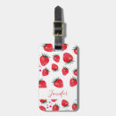 Recherche de fraises rouges bagages étiquettes Pour elle