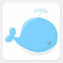 Recherche de baleine kawaii autocollants Bleu