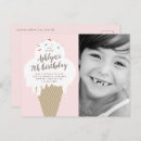 Recherche de ice cream party invitations Jeune fille