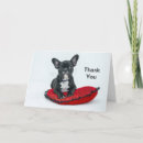 Recherche de bulldog remerciements cartes Noir