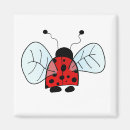 Recherche de coccinelle rouge magnets Illustration