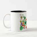 Recherche de motif végétal tasses Aquarelle