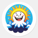 Recherche de visage du soleil autocollants Ensoleillé