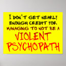 Recherche de psychopathe posters Drôle