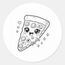 Recherche de nourritures de kawaii autocollants Pizza