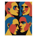 Recherche de visage abstrait posters Couleurs vives