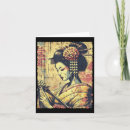 Recherche de fille geisha vœux cartes Vintage