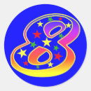 Recherche de numéro 8 autocollants Pour enfants