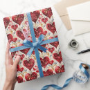 Recherche de coeur rouge papier cadeau Vintage