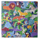 Recherche de animaux de jungle carreaux Lion