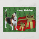 Recherche de noël beagle cartes postales Rouge
