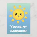Recherche de soleil de kawaii cartes postales Enfants