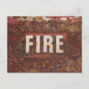 Recherche de pompier vintage cartes postales Feu