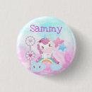 Recherche de licorne kawaii badges Bleu