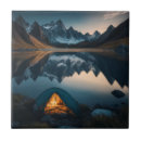 Recherche de lacs de montagne carreaux Camping