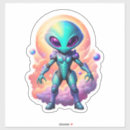 Recherche de alien bleu autocollants Espace
