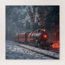 Recherche de train locomotive puzzles Rouge