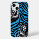 Recherche de tigres iphone coques Bleu