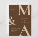 Recherche de brown mariage invitations Monogramme