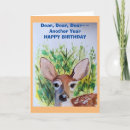 Recherche de deer anniversaire cartes Faune