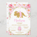 Recherche de pink dinosaur invitations Rose et or
