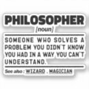 Recherche de philosophie autocollants Philosophe