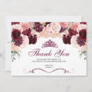 Recherche de burgundy remerciements cartes Mis quince