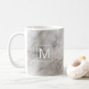 Recherche de gris clair blanc tasses Monogramme